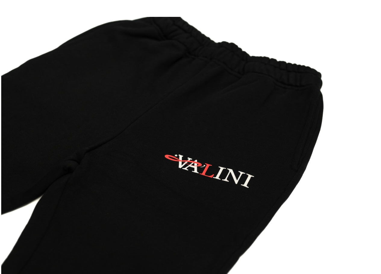 Valini Black Classic Logo Sweatpants